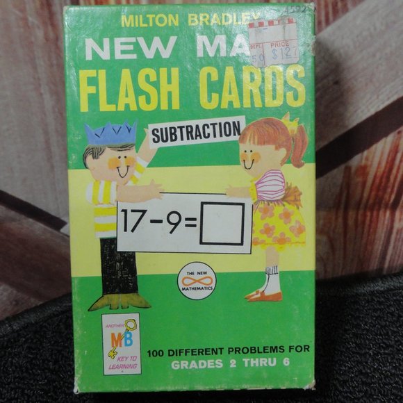 milton bradley Other - VTG Militon Bradley New math Flash cards~Subtraction~decor~collectable~